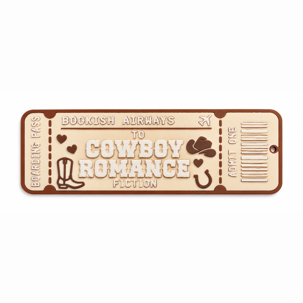 Cowboy Romance Boarding Pass Bookmark